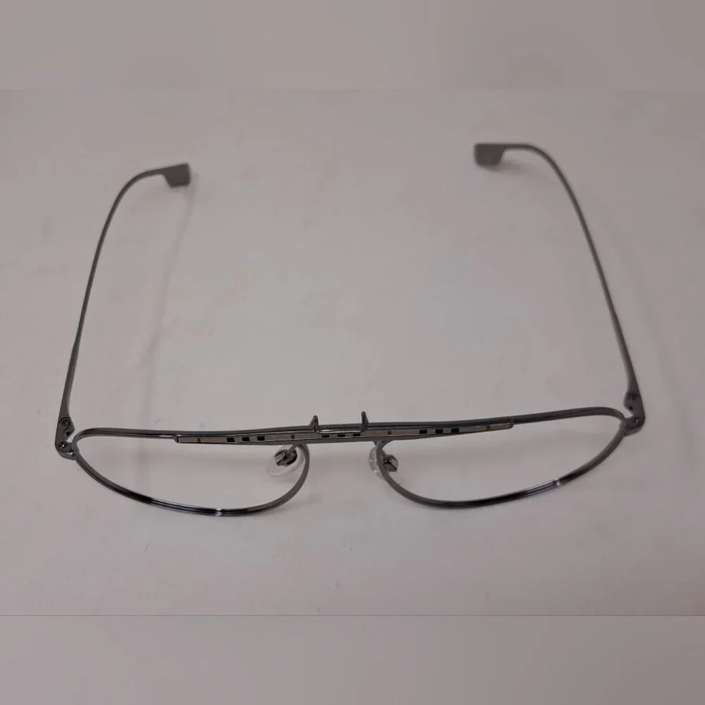 Burberry Men's Aviator Sunglasses Frames Only Pilot Check Metal B3121 59-17-145 - Picture 11 of 15